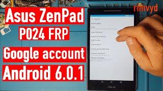 Asus ZenPad P024 6 0 1 FRP Google account bypass