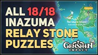 All 18 Inazuma Relay Stone Puzzles Genshin Impact