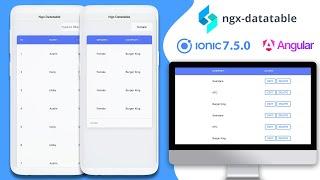 Ionic - NGX Datatable | Angular