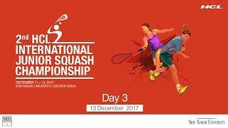 BU11-Aakash Kannan  vs Saarthak Bhargava  I 2nd HCL International Junior Squash C'ship 2017