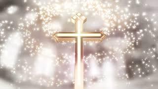 Sacred Golden Cross Loop Video Background - 4K Christian Worship Animation