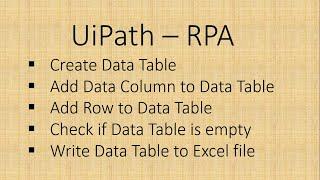 Create Data Table || Add Data Column || Add Data Row