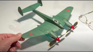 Rubber-Powered Model Airplane  - 13" MiG-DIS -  Start to Finish