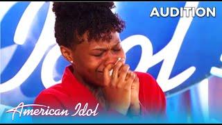 Just Sam: NY Subway Singer BREAKS DOWN in Emotional Audition |  @AmericanIdol  2020