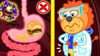 Healthy Food vs Junk Food  Sick Story | Lion Family | Cartoon for Kids