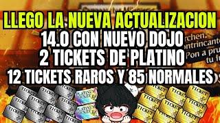 2 Ticket de Platino, 12 Tickets Raros y 85 Normales Gratis en la Nueva Update 14.0 - The Battle Cats