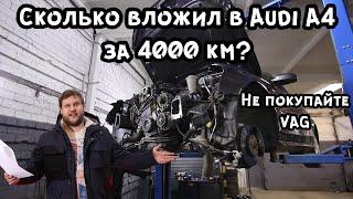 Сколько денег вложил в 8ми летнюю Audi A4? Какой расход масла? Почему не покупать VAG?