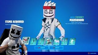 Marshmello Buying And Unlocking NEW MELLOVERSE Skin Bundle NEW Fortnite Marshmello item Shop Skins