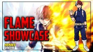 FLAME QUIRK SHOWCASE | Heroes Online | Roblox