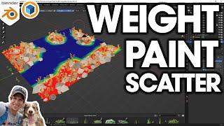 Scattering Objects by WEIGHT PAINT with Geometry Nodes in Blender!