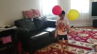 Playing with baloon