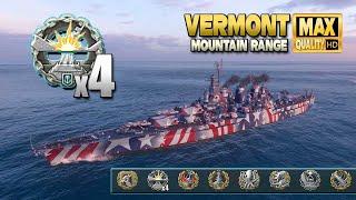 Battleship Vermont: 4 devastating strikes on map Mountain Range!