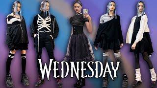 WEDNESDAY ADDAMS geïnspireerde OUTFITS samenstellen!! | Van Netflix