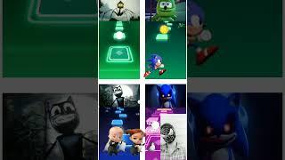 House Head vs Gummy Bear vs Cartoon Cat vs Sonic Exe X Coffin Dance Tiles Hop 42 #shorts