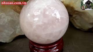 Small rose quartz stone feng shui ball