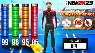 99 DUNK + 98 3PT + 85 STEAL = Best DEMI-GUARD Build in NBA 2K25