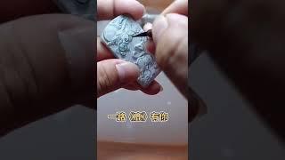 三彩翡翠一路平安雕刻过程#翡翠 #shorts