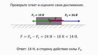 Сложение сил. Равнодействующая сила.