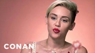 Miley Cyrus' Tongue Won't Stop | CONAN on TBS