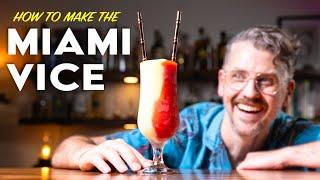 Make the Miami Vice - piña colada meets strawberry daiquiri