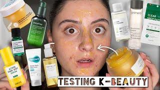 TESTING DARK SPOT K-BEAUTY SKINCARE | Vitamin C, Yuzu, AHA, BHA, for Pigmentation