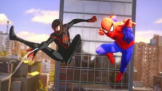 Peter and Miles Vs Sandman with ITSV and Animated Suits - Spider-Man 2 PS5