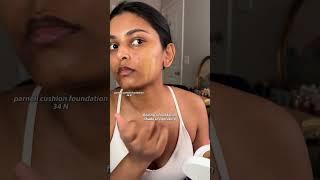 swatching Parnell cushion foundations on medium deep brown skin #makeuplover #foundation