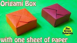 DIY - Origami Box with One Sheet of Paper (easy)