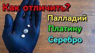 Палладий как отличить от Платины и Серебра дома?