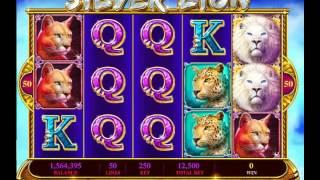 12 Free Spins + 2 Big Wins on Silver Lion on Slotomania