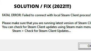 CSGO Fatal Error: Failed To Connect With Local Steam Client Process