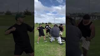 Samoan Gets Rushed by Group... #shorts