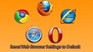 Reset Web Browser Settings to Default