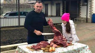 WILD BOAR MEAT on CHARCOAL.