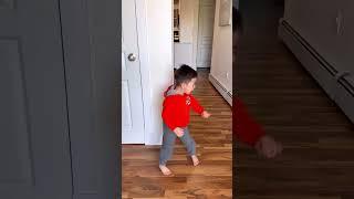 Sister helps baby brother fight the monster ️