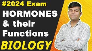 Hormones and their Functions | Most Important | Endocrine System | Class 10 Biology 2024 Exams