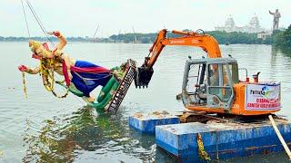 11th Day Ganesh Nimajjanam at Tankbund People’s Plaza || Hyderabad Ganesh Nimajjanam at HussainSagar