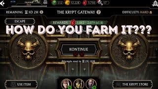 How to farm Krypt on a weak account in MK Mobile.