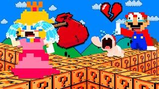 Super Mario Bros. but Peach VS 999 Question Blocks... Please Come Back Home | Game Animation