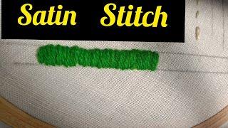 SATIN Stitch| How To Do a Satin Stitch| Learn Hand Embroidery for Beginners| part-7