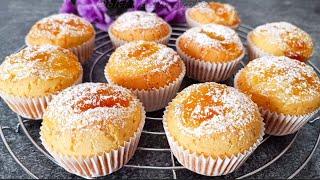 MUFFINS with jam, soft and fluffy! Super disappear in an instant !! sweet in 5 minutes