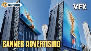 How To Create Banner CGI Ads Using VFX in Blender | Blender VFX Tutorial | 3D VFX | Very easy way.