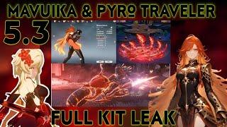 HUGE LEAKS !! MAVUIKA FULL KIT LEAK | PYRO TRAVELER IS STRONGER THAN EVER - Genshin Impact