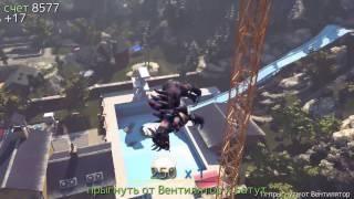 Достижение "Around the World on 5 Trampolines" в Goat Simulator