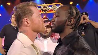 CANELO VS TERENCE CRAWFORD HEATED FACE OFF! BOTH MEAN MUG EACH OTHER