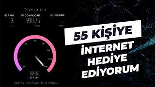 EVIME 1000 MBPS INTERNET BAĞLATTIM 55 KISIYE INTERNET HEDIYE EDIYORUM