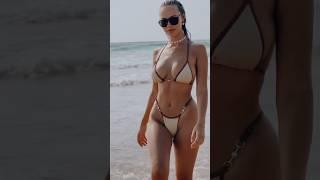 Swim Icon Maarya spotted on the beach! #bikini #beach #viralvideo #shorts #curvy