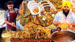 Amritsar ka no. 1 kulcha | 500+ daily plate kulcha chole | #amritsarstreetfood