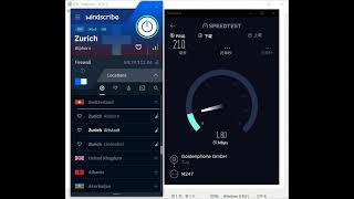 【Windscribe VPN】Review Switzerland Speed Test ️️️️