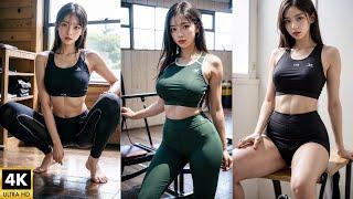 4K Ai sportwear leggings girl LookBook 스포츠웨어 레깅스 룩북 レギンス スポーツウェア 19 asian model